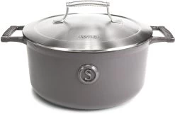 Saveur Selects Braadpan Voyage - Rabbit Grey - ø 25 Cm / 4.7 Liter - Geëmailleerde Anti-aanbaklaag