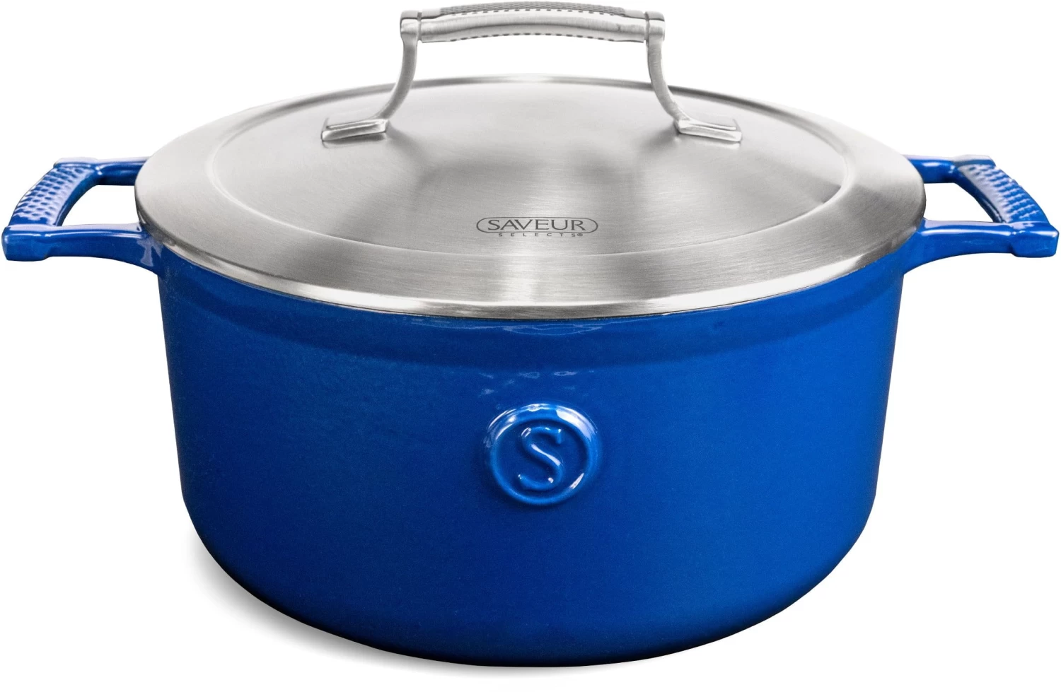 Saveur Selects Braadpan Voyage - Classic Blue - ø 25 Cm / 4.7 Liter - Geëmailleerde Anti-aanbaklaag 1 Saveur Selects Braadpan Voyage - Classic Blue - ø 25 Cm / 4.7 Liter - Geëmailleerde Anti-aanbaklaag