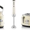 Westinghouse Retro Waterkoker + Broodrooster 4 Sleuven + Staafmixer - Wit