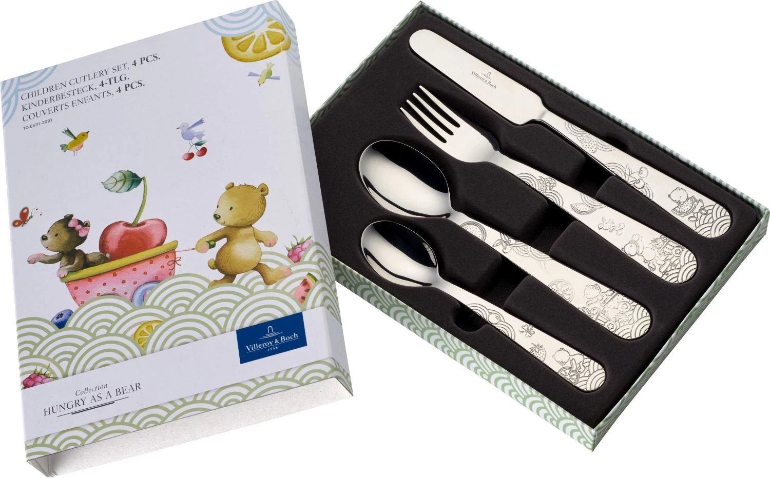 Villeroy & Boch Kinderbestek Hungry As A Bear - 4 Delig 1 Villeroy & Boch Kinderbestek Hungry As A Bear - 4 Delig