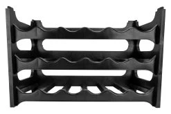 Wijnrek Stapelbaar - Kunststof - Zwart - 6 Flessen -Keukenbenodigdheden Winkel 171573