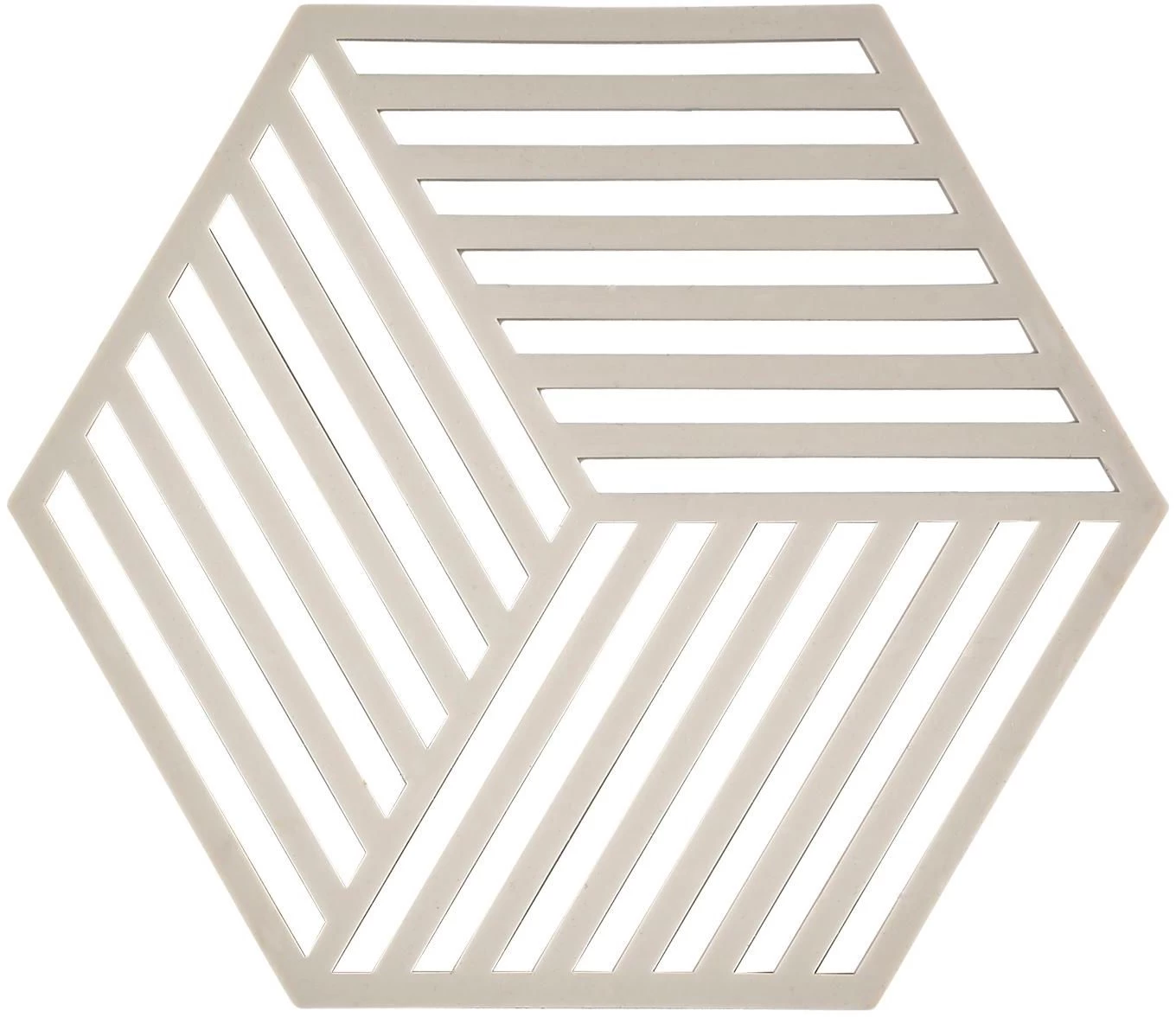 Zone Denmark Pannenonderzetter Hexagon - Warm Grey - 16 X 14 Cm 1 Zone Denmark Pannenonderzetter Hexagon - Warm Grey - 16 X 14 Cm