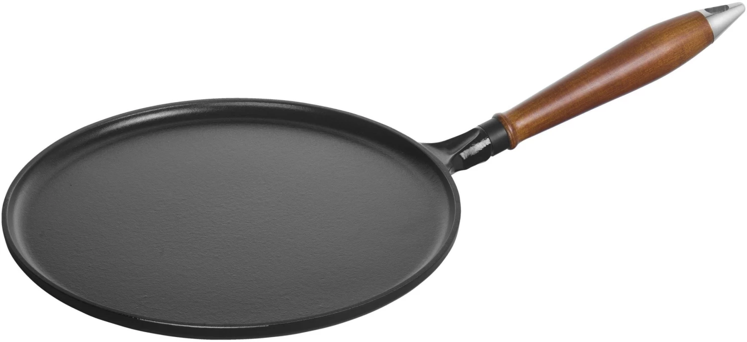 Staub Pannenkoekenpan - Zwart - ø 28 Cm - Geëmailleerde Anti-aanbaklaag 1 Staub Pannenkoekenpan - Zwart - ø 28 Cm - Geëmailleerde Anti-aanbaklaag
