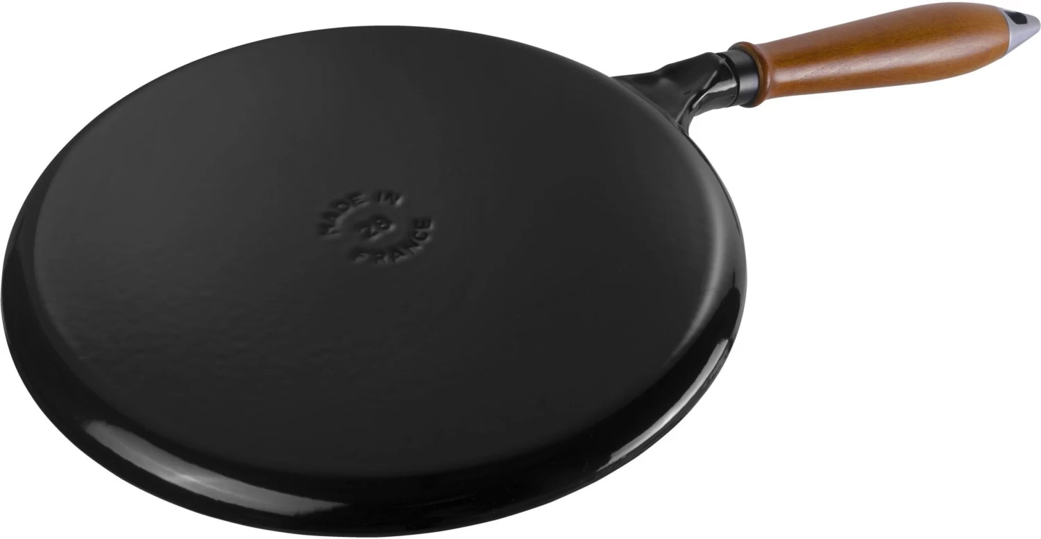 Staub Pannenkoekenpan - Zwart - ø 28 Cm - Geëmailleerde Anti-aanbaklaag 2 Staub Pannenkoekenpan - Zwart - ø 28 Cm - Geëmailleerde Anti-aanbaklaag - Afbeelding 2