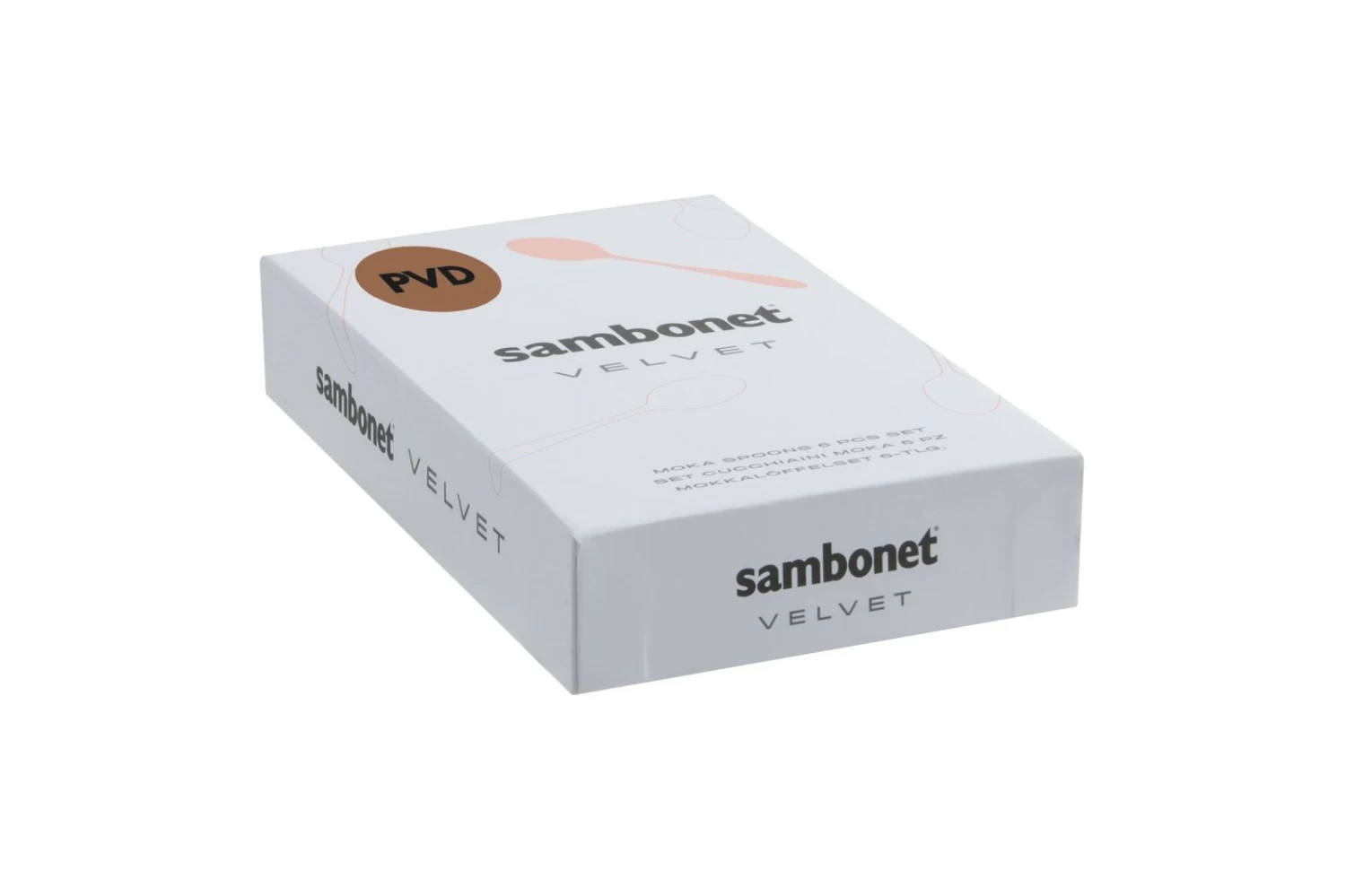Sambonet Koffielepels Velvet Champagne 6 Stuks 2 Sambonet Koffielepels Velvet Champagne 6 Stuks - Afbeelding 2