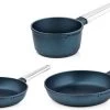 Westinghouse Pannenset Performance (Koekenpan ø 24 En 28 Cm + Steelpan ø 18 Cm) - Blauw - Inductie En Alle Andere Warmtebronnen
