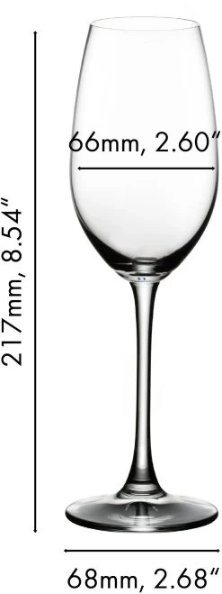 Riedel Champagne Glazen Ouverture - 2 Stuks -Keukenbenodigdheden Winkel 640800048 dimensions VqueIlRL 1