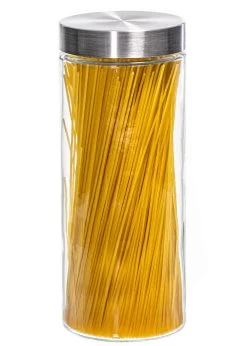 Sareva Voorraadpot - Glas / RVS Deksel - ø 11.5 Cm / 2.2 Liter