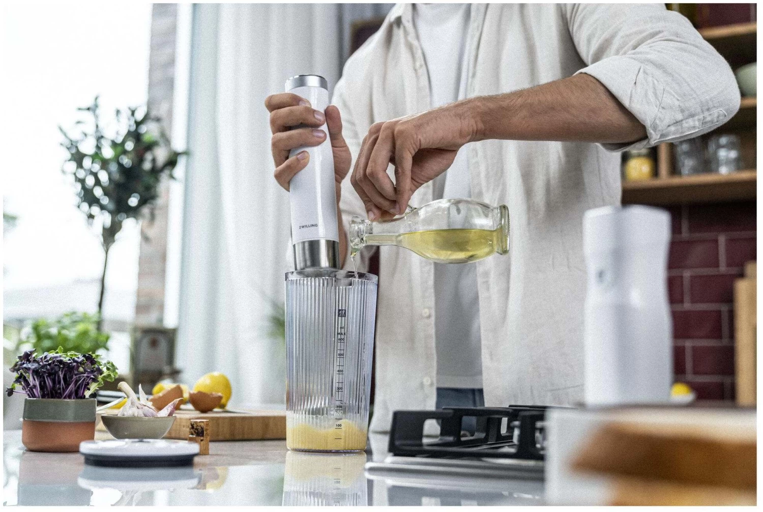 Zwilling Staafmixer Enfinigy - 800 W - 9 Snelheden - Zilver/Wit 3 Zwilling Staafmixer Enfinigy - 800 W - 9 Snelheden - Zilver/Wit - Afbeelding 3