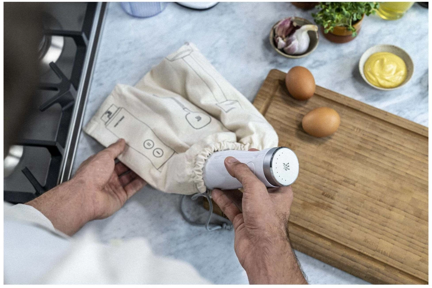 Zwilling Staafmixer Enfinigy - 800 W - 9 Snelheden - Zilver/Wit 5 Zwilling Staafmixer Enfinigy - 800 W - 9 Snelheden - Zilver/Wit - Afbeelding 5