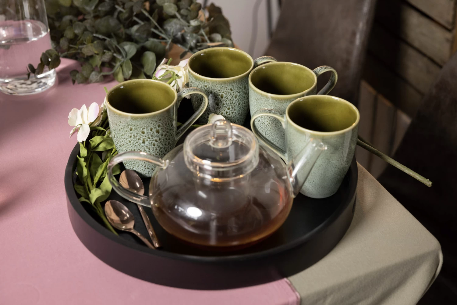 Jay Hill Dienblad Acacia Zwart ø 35 Cm 3 Jay Hill Dienblad Acacia Zwart ø 35 Cm - Afbeelding 3