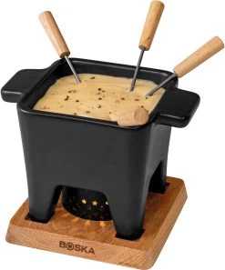 Boska Fondueset - 4 Personen - Zwart -Keukenbenodigdheden Winkel 853529 Tapas Fondue Nero L 1