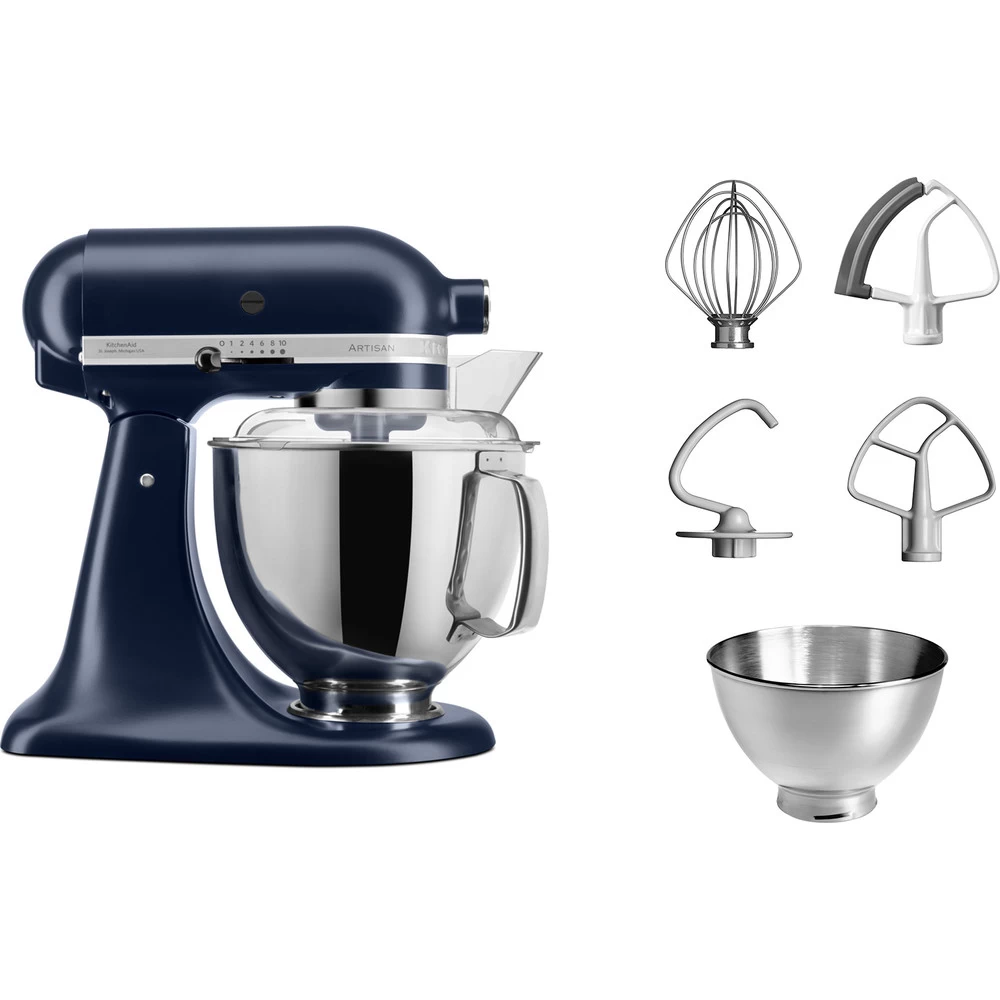 KitchenAid Keukenmachine Artisan - Kantelbare Kop - Ink Blue - 4.8 Liter - 5KSM175PSEIB 2 KitchenAid Keukenmachine Artisan - Kantelbare Kop - Ink Blue - 4.8 Liter - 5KSM175PSEIB - Afbeelding 2