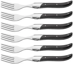 Jay Hill Steakvorken Laguiole - Zwart - 6 Stuks -Keukenbenodigdheden Winkel 8720364450885 1