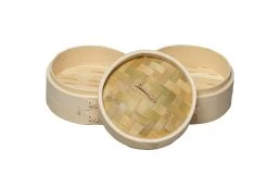 Sareva Stoommandje - Bamboe - 2-laags - ø 15 Cm 16 Sareva Stoommandje - Bamboe - 2-laags - ø 15 Cm -Keukenbenodigdheden Winkel 8720364451059 2