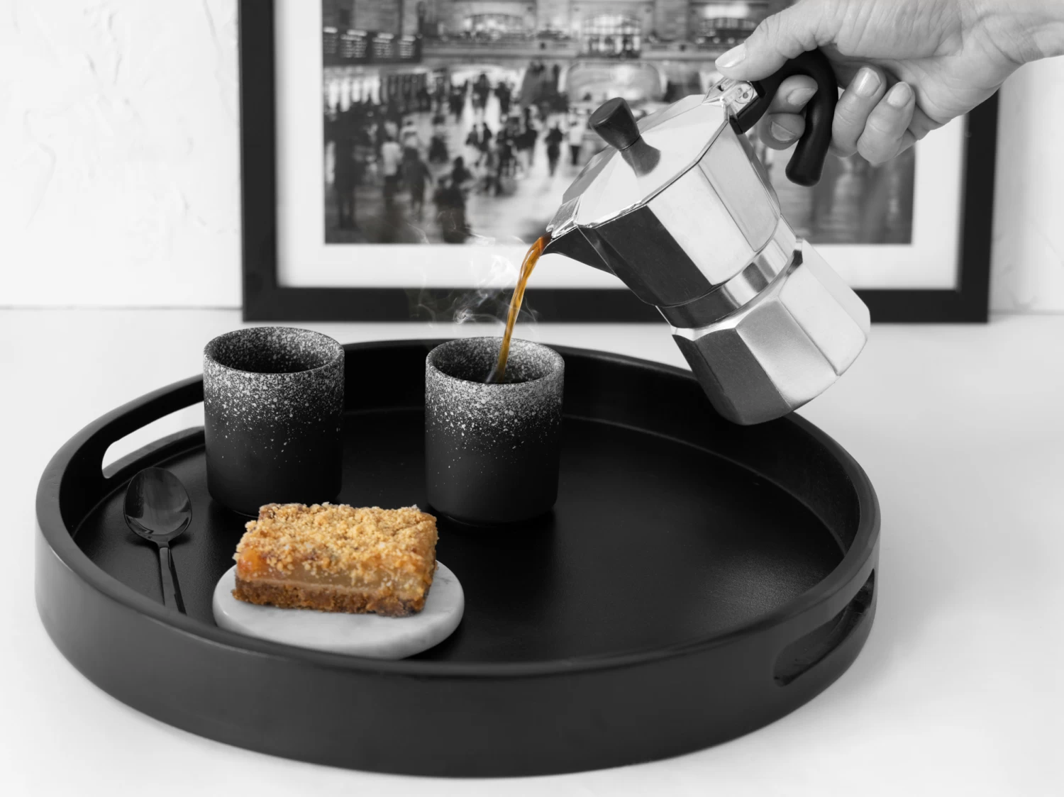 Jay Hill Dienblad Acacia Zwart ø 35 Cm 2 Jay Hill Dienblad Acacia Zwart ø 35 Cm - Afbeelding 2