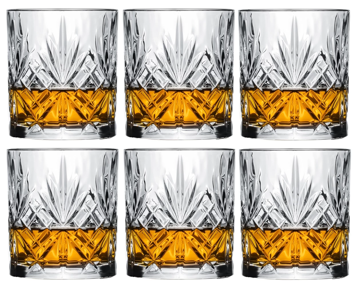 Cookinglife Whiskey Glazen / Cocktailglazen / Waterglazen Moy - 340 Ml - 6 Stuks 2 Cookinglife Whiskey Glazen / Cocktailglazen / Waterglazen Moy - 340 Ml - 6 Stuks - Afbeelding 2