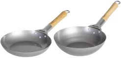 Pannenset Voccelli (Koekenpan ø 24 Cm & Wokpan ø 25 Cm) - Zonder Anti-aankbalaag