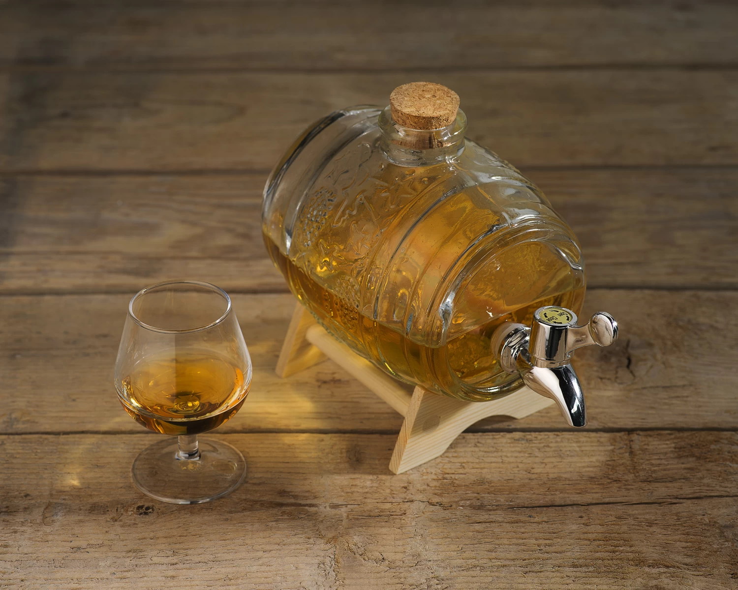 Cosy & Trendy Dispenser Met Houten Staander - 1 Liter 2 Cosy & Trendy Dispenser Met Houten Staander - 1 Liter - Afbeelding 2