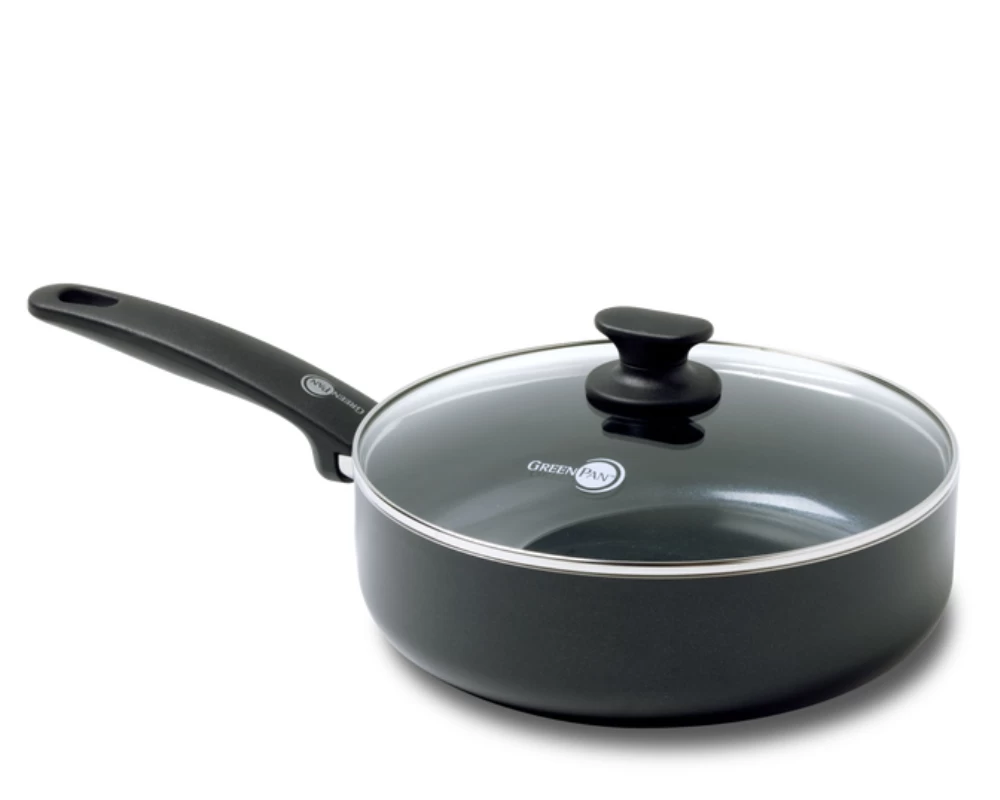 GreenPan Hapjespan Met Deksel - Cambridge - Infinity Black - ø 24 Cm / 3.1 Liter - Keramische Anti-aanbaklaag 1 GreenPan Hapjespan Met Deksel - Cambridge - Infinity Black - ø 24 Cm / 3.1 Liter - Keramische Anti-aanbaklaag