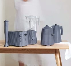 Alessi Blender Plissé - 5 Snelheden + Turbostand - Grijs - Michele De Lucchi - 1.5 Liter - MDL09 G -Keukenbenodigdheden Winkel Alessi Plisse Grijs 2