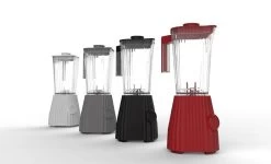 Alessi Blender Plissé - 5 Snelheden + Turbostand - Grijs - Michele De Lucchi - 1.5 Liter - MDL09 G -Keukenbenodigdheden Winkel Alles Alessi Blendera 1