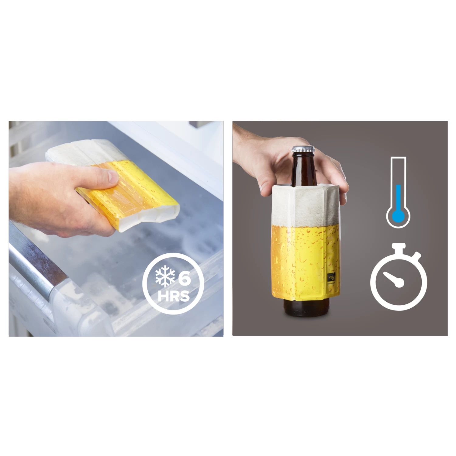 Vacu Vin Bier Koeler Active Cooler - Sleeve - Bier 2 Vacu Vin Bier Koeler Active Cooler - Sleeve - Bier - Afbeelding 2