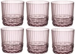 Bormioli Rocco Cocktailglazen / Whiskey Glazen / Waterglazen America 20's - Lilac Rose - 370 Ml - 6 Stuks