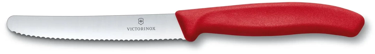 Victorinox Tomaten- / Worstmes Swiss Classic - Rood - 11 Cm 1 Victorinox Tomaten- / Worstmes Swiss Classic - Rood - 11 Cm