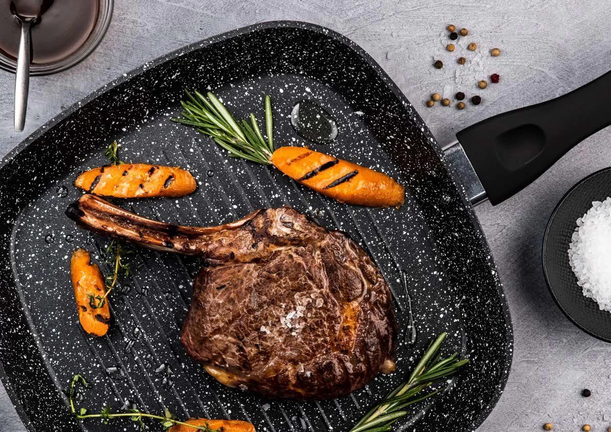 Westinghouse Grillpan Marble - 28 X 28 Cm - Standaard Anti-aanbaklaag 2 Westinghouse Grillpan Marble - 28 X 28 Cm - Standaard Anti-aanbaklaag - Afbeelding 2