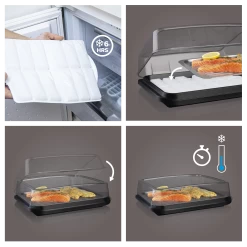 Vacu Vin Koelhoudplaat Active Cool Plate - Zwart 6 Vacu Vin Koelhoudplaat Active Cool Plate - Zwart -Keukenbenodigdheden Winkel CoolPlate Instructions 2