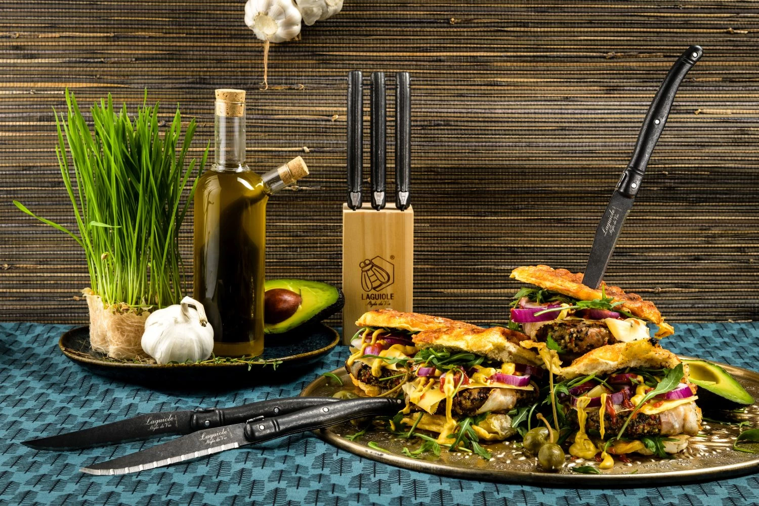 Laguiole Style De Vie Steakmessen Premium Line Black Stonewash 6 Stuks 4 Laguiole Style De Vie Steakmessen Premium Line Black Stonewash 6 Stuks - Afbeelding 4