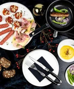 Laguiole Style De Vie Steakmessen Premium Line Zwart 6 Stuks 10 Laguiole Style De Vie Steakmessen Premium Line Zwart 6 Stuks -Keukenbenodigdheden Winkel Laguiole Premium Line steakmessen 18 mm sf Gr 10