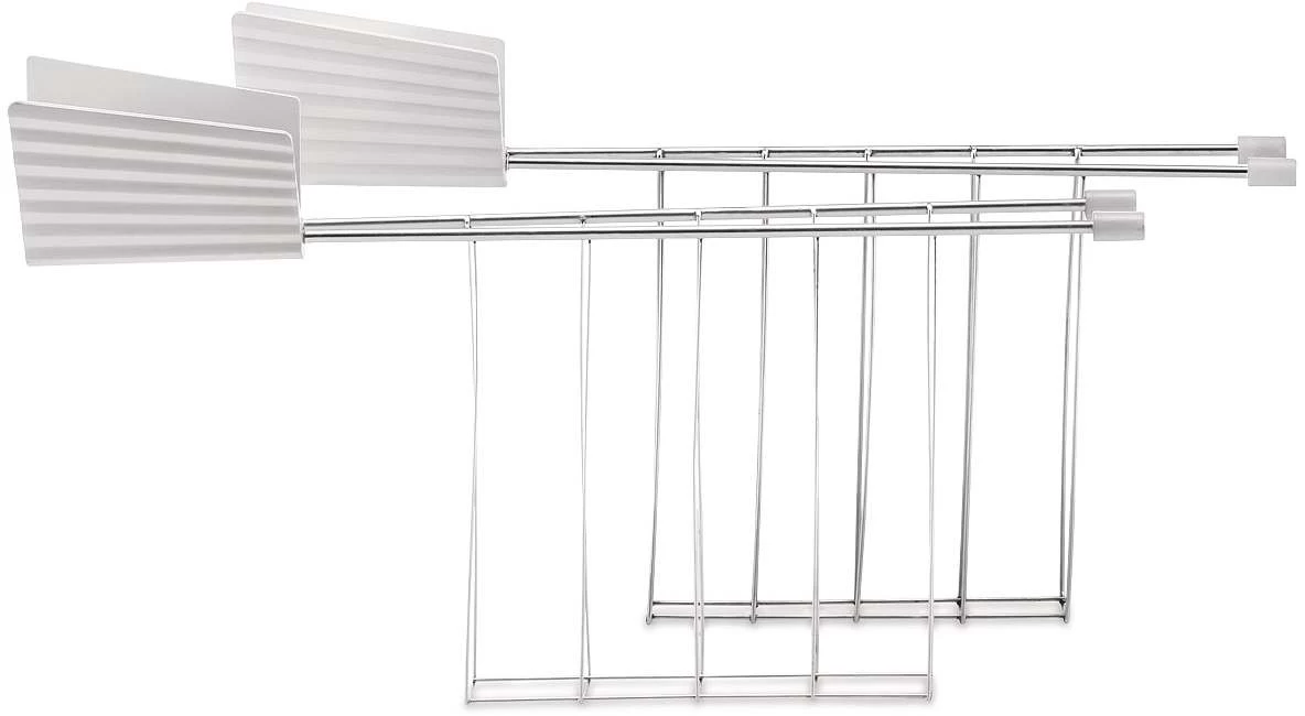 Alessi Tostiklemmen Voor Broodrooster Plissé - Wit - Michele De Lucchi - MDL08RA W 1 Alessi Tostiklemmen Voor Broodrooster Plissé - Wit - Michele De Lucchi - MDL08RA W