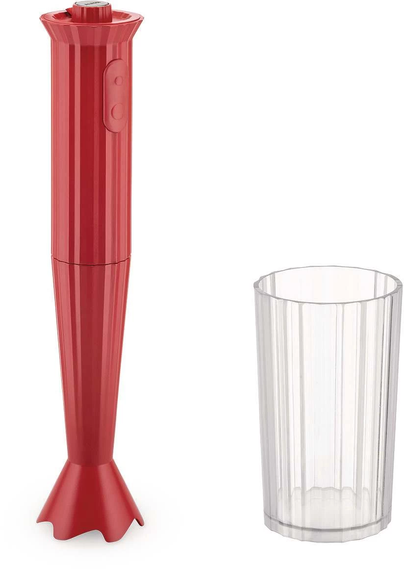 Alessi Staafmixer Plissé - 2 Standen - Rood - Michele De Lucchi - MDL10 R 1 Alessi Staafmixer Plissé - 2 Standen - Rood - Michele De Lucchi - MDL10 R
