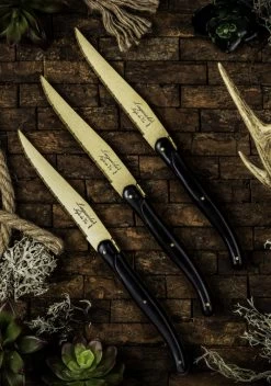 Laguiole Style De Vie Steakmessen Prestige Line Goud - 6 Stuks 5 Laguiole Style De Vie Steakmessen Prestige Line Goud - 6 Stuks -Keukenbenodigdheden Winkel PresSteakGoudZw 1