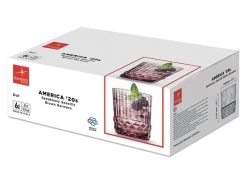Bormioli Rocco Cocktailglazen / Whiskey Glazen / Waterglazen America 20's - Lilac Rose - 370 Ml - 6 Stuks -Keukenbenodigdheden Winkel Productafbeeldingen CL 2022 12 09T140925.997
