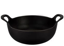 Le Creuset Wokpan / Balti Dish - Mat Zwart - ø 24 Cm / 2.7 Liter - Geëmailleerde Anti-aanbaklaag