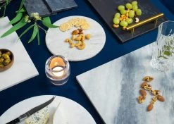 Jay Hill Snijplank / Serveerplank / Borrelplank Marmer - Grijs - ø 30 Cm -Keukenbenodigdheden Winkel Serveerplank Grijs 7 2 1