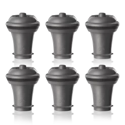 Vacu Vin Wijnstopper Vacuum Wine Stopper - Grijs - 6 Stuks