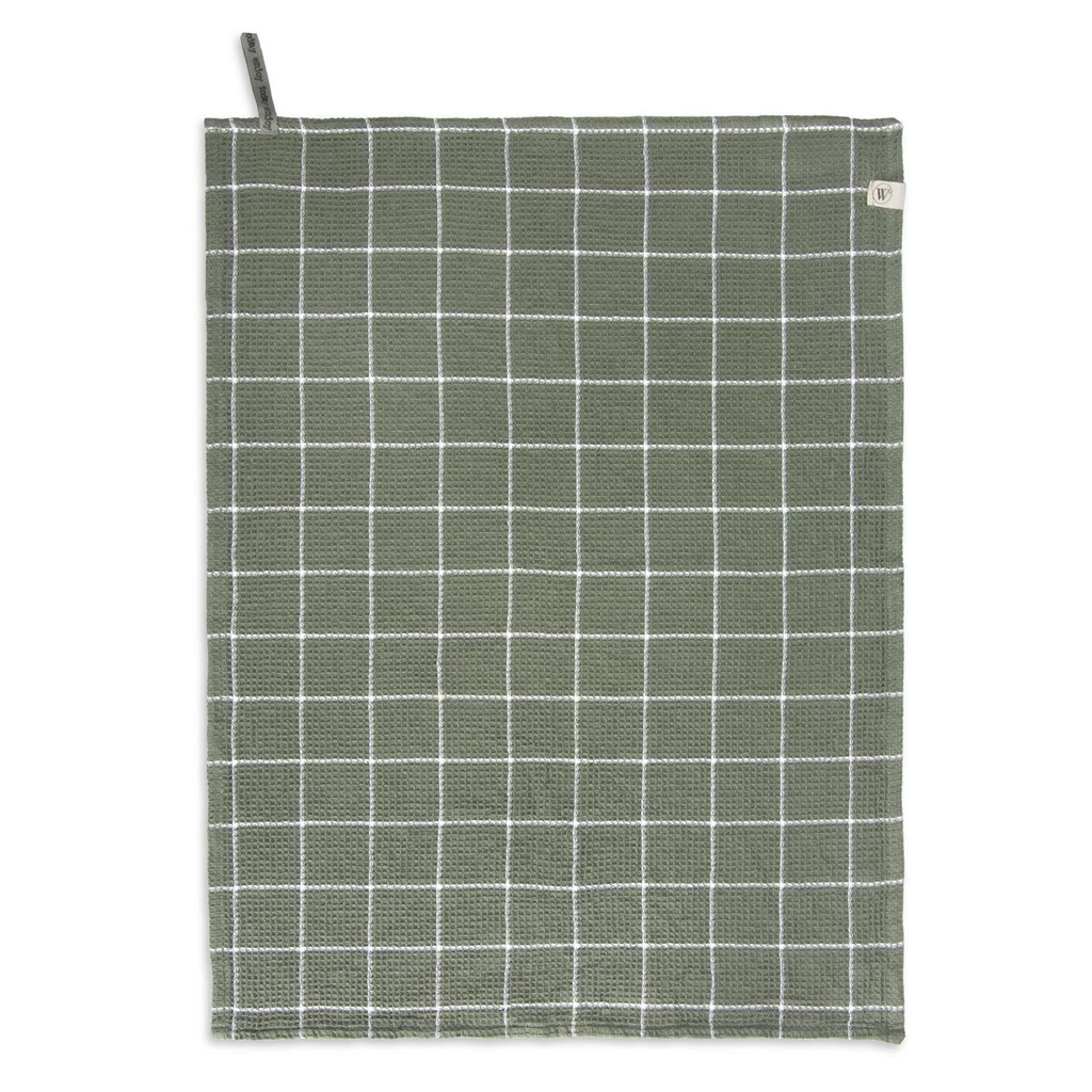 Walra Keukenhanddoek Cubes Legergroen 50 X 70 Cm 3 Walra Keukenhanddoek Cubes Legergroen 50 X 70 Cm - Afbeelding 3