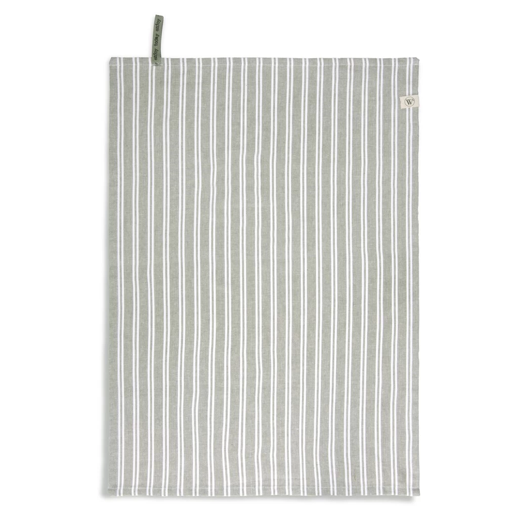 Walra Theedoek Stripes Legergroen 50 X 70 Cm 3 Walra Theedoek Stripes Legergroen 50 X 70 Cm - Afbeelding 3