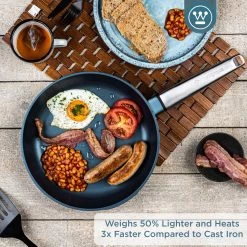 Westinghouse Koekenpan Performance - Bravery Blue - ø 24 Cm - Standaard Anti-aanbaklaag -Keukenbenodigdheden Winkel WCFP0095024BL 2