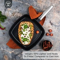 Westinghouse Grillpan Performance - Blissful Black - 28 X 28 Cm - Standaard Anti-aanbaklaag 16 Westinghouse Grillpan Performance - Blissful Black - 28 X 28 Cm - Standaard Anti-aanbaklaag -Keukenbenodigdheden Winkel WCFP0095G28BK 2