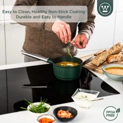 Westinghouse Steelpan Performance - Gracious Green - ø 18 Cm / 1.9 Liter 13 Westinghouse Steelpan Performance - Gracious Green - ø 18 Cm / 1.9 Liter -Keukenbenodigdheden Winkel WCSP0095N18SG 4