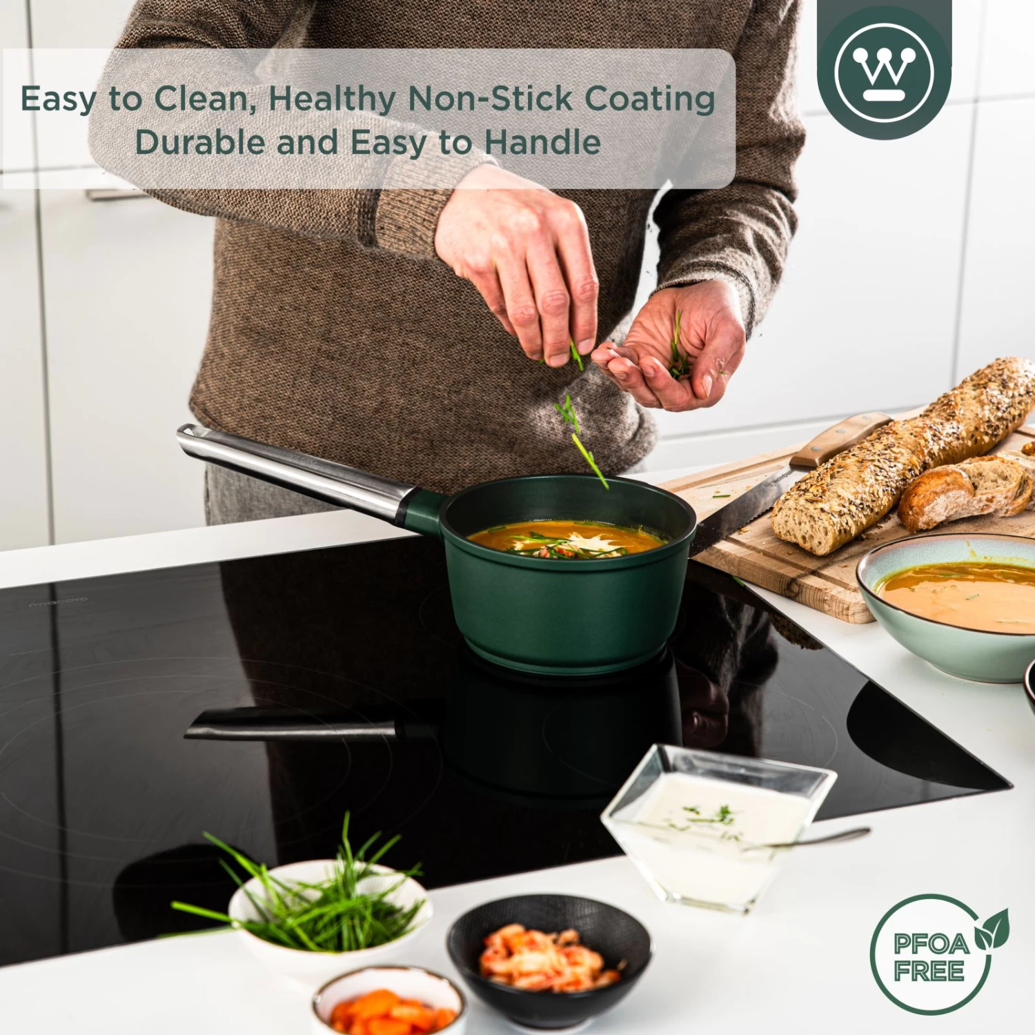 Westinghouse Steelpan Performance - Gracious Green - ø 18 Cm / 1.9 Liter 3 Westinghouse Steelpan Performance - Gracious Green - ø 18 Cm / 1.9 Liter - Afbeelding 3