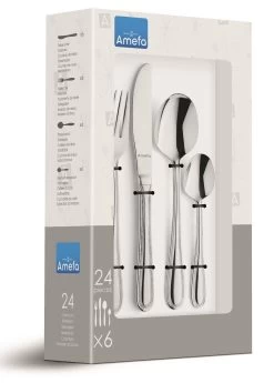 Amefa Bestekset Bologna - 24-delig / 6 Personen -Keukenbenodigdheden Winkel amefa bestekset