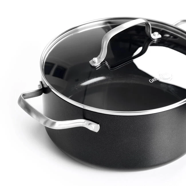 GreenPan Kookpan Met Deksel - Copenhagen - Zwart - ø 20 Cm / 3.3 Liter 2 GreenPan Kookpan Met Deksel - Copenhagen - Zwart - ø 20 Cm / 3.3 Liter - Afbeelding 2