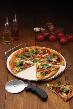 KitchenCraft Pizzasteen En Pizzames - 32 Cm -Keukenbenodigdheden Winkel bhlofbyjsbxrepjvbmsk 77000