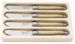 Laguiole Style De Vie Botermessen Parelmoer - 4 Stuks